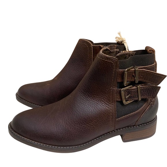 Fat Face Shoes - FAT FACE Dalby Strap CHELSEA Ankle Boots Brown Leather US Sz 8 NWT